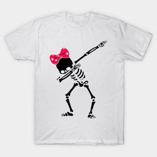 Dabbing skeleton girl, Dabbing skeleton, Dab T-Shirt